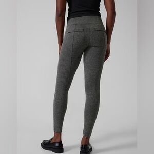 Athleta Delancey Herringbone Tight - Black / Abalone Gray